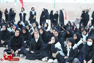 روز دوم اردوی راهیان&zwnj;نور  دانش&zwnj;آموزان دختر شهرستان دیّر در مناطق عملیاتی دفاع مقدس