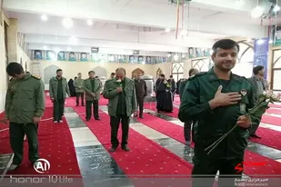 گلباران قبور شهدای شهرستان ارسنجان به مناسبت هفته بسیج