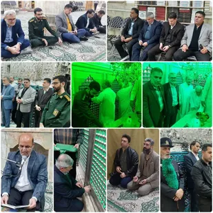 غبارروبی ضریح مطهر جعفربن موسی الکاظم علیه السلام