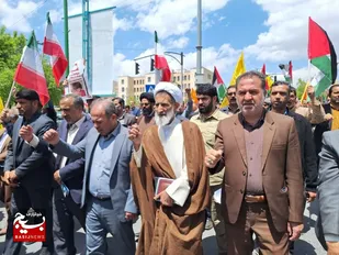 راهپیمایی حمایت از مردم غزه در بام ایران