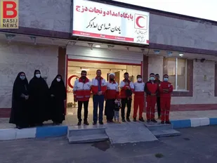 تجلیل اعضای قرارگاه شهید سلیمانی روستای دزج از نجاتگران پایگاه امداد جاده ای دزج