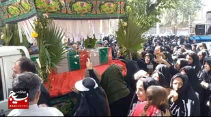 تشییع پیکر مطهر شهید میثم معظمی گودرزی در شهرستان بروجرد