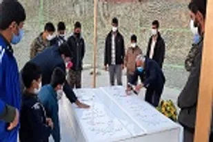 برگزاری مراسم غبار روبی و عطرافشانی مزارشهدا گمنام در زاهدان