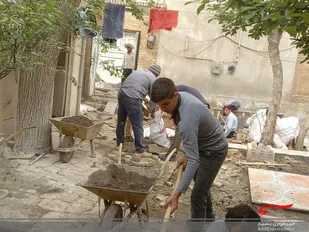 مرمت و بازسازی یک باب خانه محروم در شهرستان اشتهارد+تصاویر
