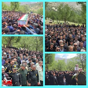 تشییع و خاکسپاری شهید مدافع امنیت &laquo;میلاد مهدی&zwnj;پور&raquo; در ایذه