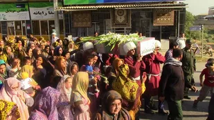 استقبال از 2 شهید گمنام در سیمین شهر