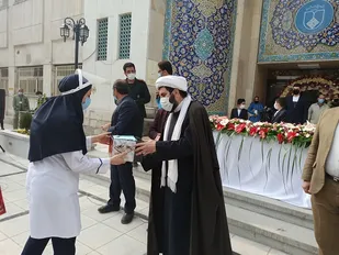 به همت بسیجیان ناحیه امام رضا (ع) و امام جمعه محترم شهر رهنان