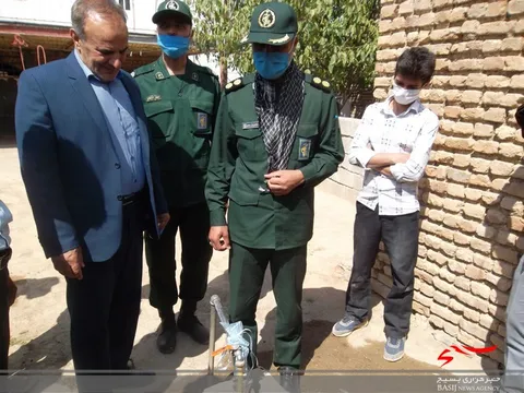 افتتاح پروژه آبرسانی به روستای علی آباد صمصام با تلاش های گروه های جهادی در خمین