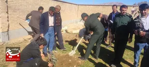 کاشت۵۰ نهال درخت به نیت سردار دلها و زائرین شهیدش