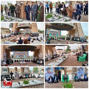 مراسم پرفیض زیارت عاشورا در جوار شهدای گمنام بهبهان