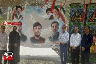 ادای احترام مسئولان سپاه دشتی به شهدای جنگ رمضان در روستای امام&zwnj;آباد