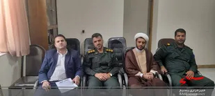 دیدار فرمانده ناحیه مقاومت بسیج سپاه ارزوئیه با رئیس دادگستری شهرستان