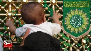 دل&zwnj;های کوچک نوزادان بروجردی میزبان پرچم متبرک امام رضا (ع)