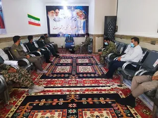 دیدار با امام جمعه و سایر ارگان های بخش آسمینون شهرستان منوجان