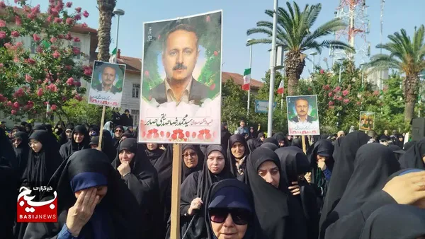 مراسم تشییع پیکر شهدای حمله تروریستی آستانه اشرفیه