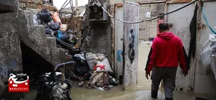تخلیه آبگرفتگی ناشی از باران در پنج منطقه اهواز