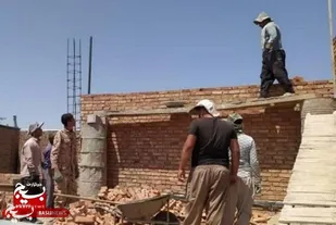 تلاش جهادگران حوزه بدر ساخت خانه محروم در روستاها