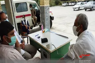 سنجش فشار خون و تب سنجی معلمان در سراوان