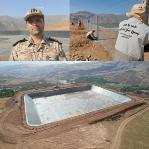 استخر ذخیره آب کشاورزی روستای دیکین به دست آبادگر جهادگران بسیج سازندگی افتتاح می شود&nbsp;