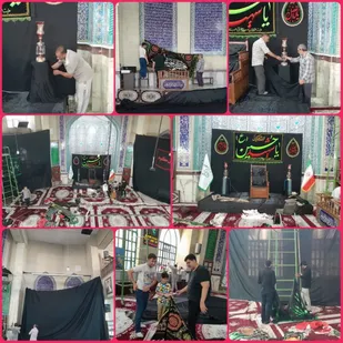 سیاه پوش شدن مسجد جامع امام خمینی(ره) پیشوا