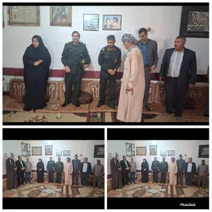 تقدیر فرمانده حوزه شهید صدوقی از خانواده شهید بهرام حیدری