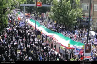 حضور دشمن&zwnj;شکن مردم دارالمومنین همدان در راهپیمایی روز قدس