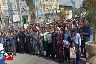 مردم رزن در حمایت از مردم فلسطین و محکومیت جنایات رژیم صهیونیستی به خیابان آمدند