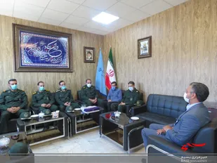 دیدار فرمانده سپاه ناحیه نطنز با رییس دادگستری شهرستان