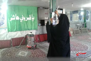 از آماده سازی مکان انتخابات تا گلباران قبور پاک شهدا روستا اروانه در سرخه