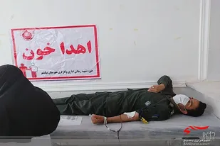اهدای خون به مناسبت هفته دفاع مقدس در شهرستان نیکشهر