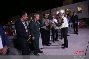 آئین تجلیل از نیروی انتظامی درپایگاه مقاومت خاتم الانبیاء باغک جنوبی تنگستان