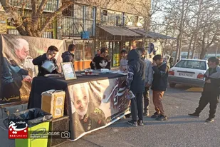برپایی ایستگاه صلواتی به همت پایگاه شهید بهشتی ملایر