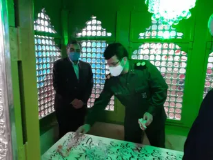 امامزاده ابوالقاسم دهستان نصرآباد غبار روبی و عطر افشانی شد