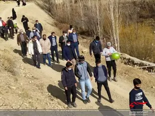 از برگزاری مسابقه پیاده روی تا طناب کشی در روستای اروانه