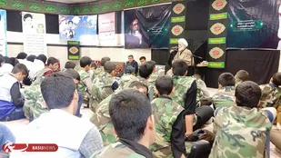 دیدار دانش&zwnj;آموزان بسیجی حوزه مقاومت شهید ترک با امام جمعه همدان