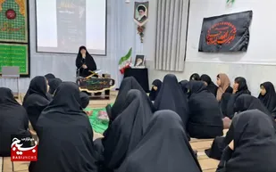 مراسم جاماندگان تشییع قائد شهید درحوزه علمیه خواهران بندرهندیجان