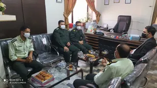 دیدار فرمانده حوزه بسیج محلات نجف اشرف رویان با فرمانده کلانتری ۱۴