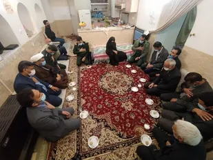 دیدار با مادر و همسر شهید در رستاق اشکذر