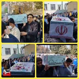 حضور شهید گمنام در دبیرستان امام خامنه&zwnj;ای شاهرود+ تصاویر