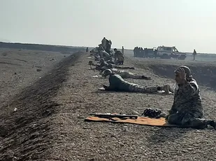 برگزاری تمرینات رزمی همراه با ماسک توسط رزمندگان گردان ۱۲۴ امام حسین (علیه السلام )