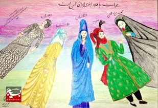 مسابقات نقاشی مجازی عفاف وحجاب ویژه مقطع ابتدائی در اهواز+گزارش تصویری