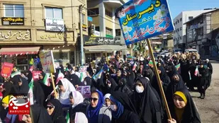 راهپیمایی باشکوه ۲۲ بهمن مردم زیراب از قاب دوربین