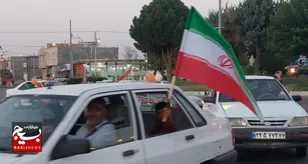 شادی مردم جوین در حمایت از عملیات وعده صادق ۲+فیلم