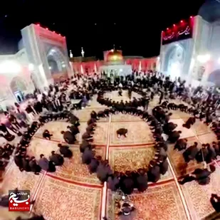 طنین آیین عزاداری سنتی مردم قوچان در حرم رضوی