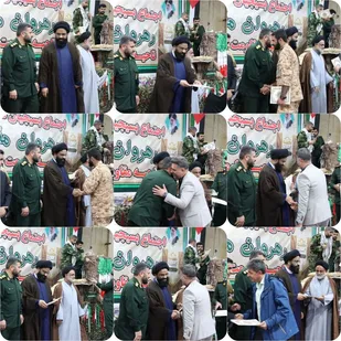 همه  شما بسیجیان پرتلاش، زحمتکش، بی ادعا  و پای به کار انقلاب برای ما نمونه و الگو هستید و تقدیر از این عزیزان بعنوان مشت نمونه خروار است