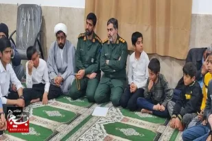 بازدید فرمانده ناحیه مقاومت بسیج سپاه شهرستان هامون از حلقه صالحین مسجد صاحب&zwnj;الزمان (عج)