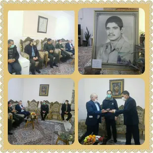 تکریم خانواده شهید علی دنکاله توسط مهندسین بسیجی شهرستان ایوان