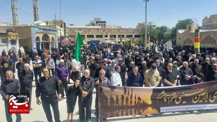 پیاده روی حرم تا حرم هم نوا با زایرین اربعین در شهرکرد