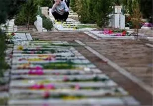 قبور مطهر شهدای مال خلیفه غبار روبی شد