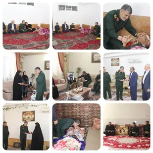 دیدار فرمانده سپاه استان با خانواده شهدا